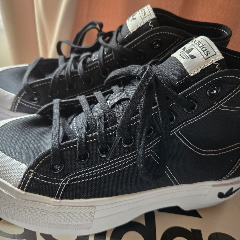 Adidas Black High-Top Sneakers
